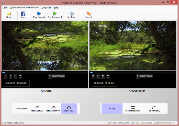 Rotate video free software download